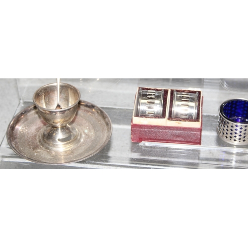 1020 - Qty of assorted interesting antique and later silver plate and other smalls, approx 3.2kg gross