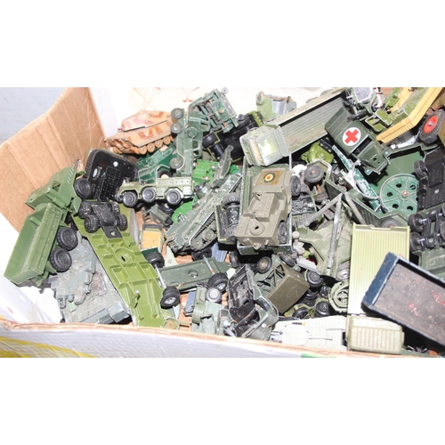 A huge qty of assorted military toy vehicles to inc Dinky, & Matchbox