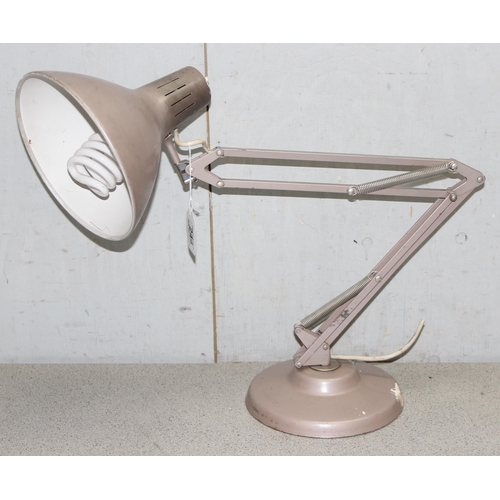 244 - Anglepoise style desk lamp in mushroom colour