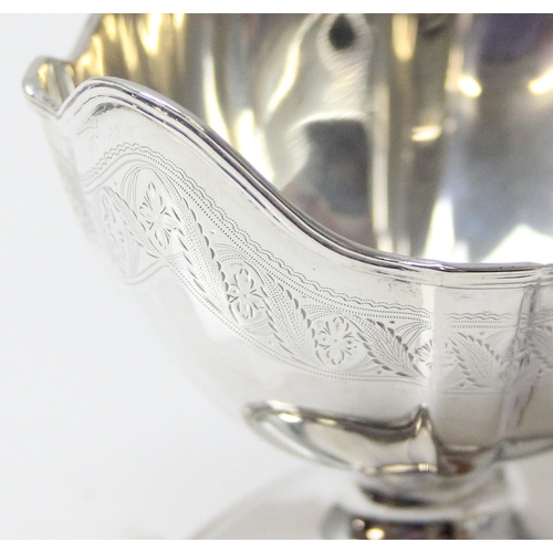 1029 - An antique silver swing handled basket with engraved decoration, Sheffield 1923 by Mappin & Webb, ap... 