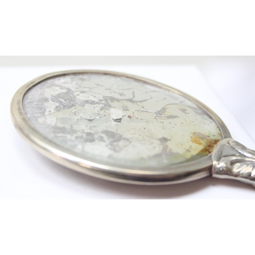 1087 - 3 vintage small silver hand mirrors, one with full English hallmarks for Sheffield 1996 by Carrs, th... 