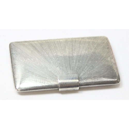 1089 - A mid-century silver cigarette case by Tiffany & Co, made in Italy, marked 925 & XRF confirmed, with... 