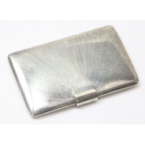 1089 - A mid-century silver cigarette case by Tiffany & Co, made in Italy, marked 925 & XRF confirmed, with... 