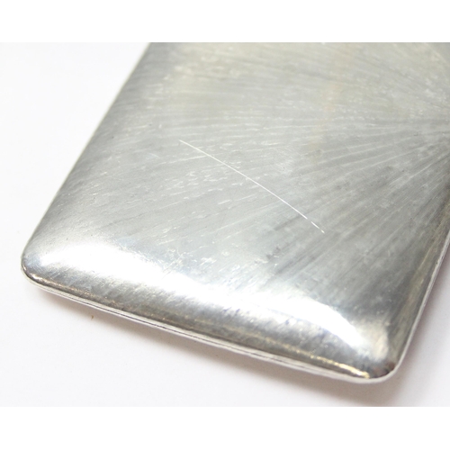 1089 - A mid-century silver cigarette case by Tiffany & Co, made in Italy, marked 925 & XRF confirmed, with... 