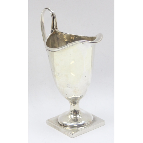 1099L - A small silver helmet shaped cream jug, Birmingham 1910 by Elkington & Co, approx 77.55g gross