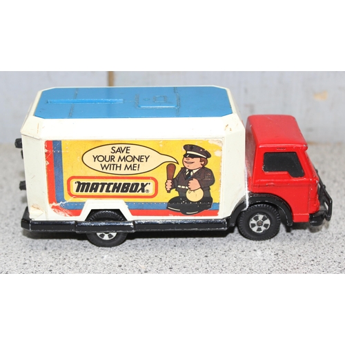 1537 - Vintage Matchbox Super Kings toy security truck K-19 money box