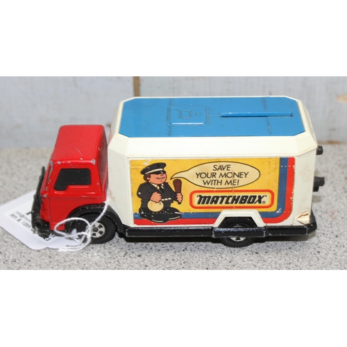 1537 - Vintage Matchbox Super Kings toy security truck K-19 money box