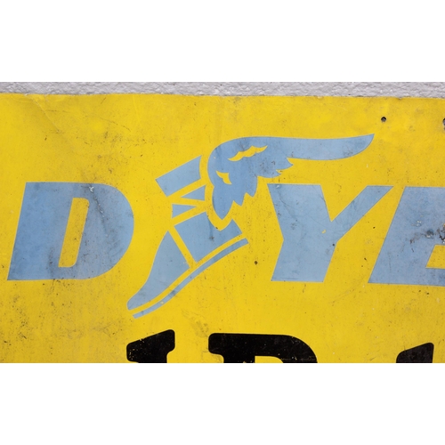 451 - Vintage Goodyear Grand Prix S Tyres painted metal advertising wall plaque approx 182cm x 61cm