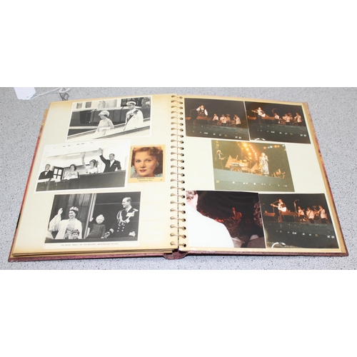 512 - Vintage photo album containing approx 70 postcards/photos of Hollywood film stars including Elvis, R... 