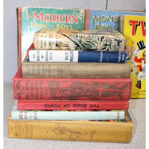 525 - Qty of vintage children's books to include 1947 boys cinema annual and the book of power by Joseph L... 