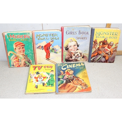 525 - Qty of vintage children's books to include 1947 boys cinema annual and the book of power by Joseph L... 