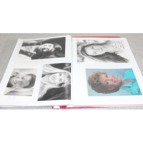 531 - Folder of autographed headshots, and other celebrity photos