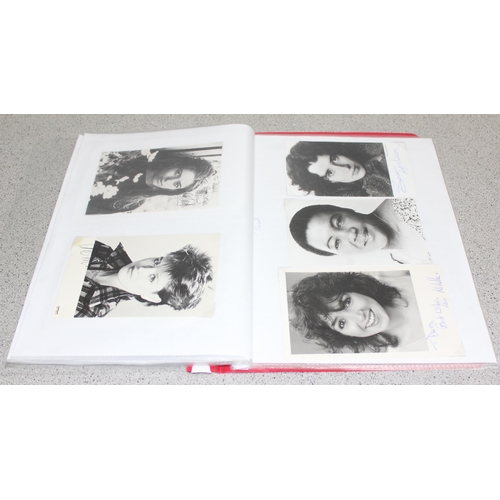 531 - Folder of autographed headshots, and other celebrity photos