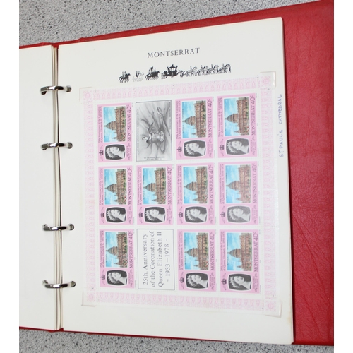 535 - Box of mixed stamps, empty albums and a Stanley Gibbons Coronation Anniversary Stamp Album with cont... 