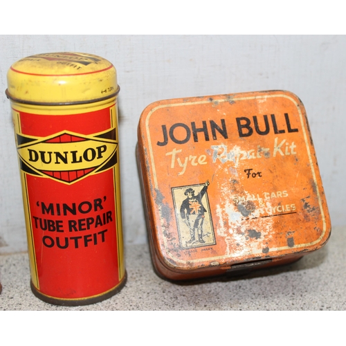 711 - Vintage puncture repair kit tins etc