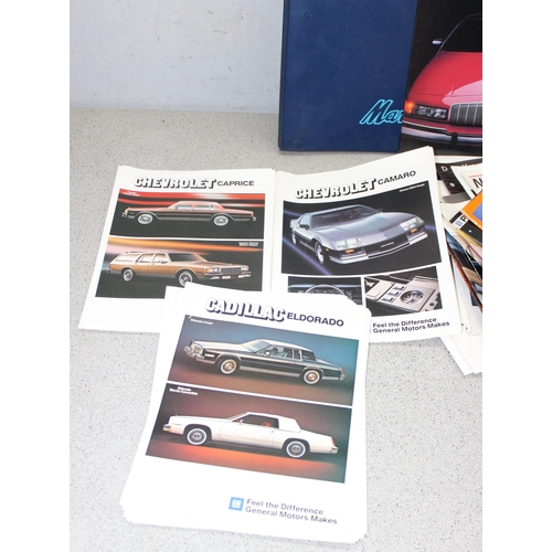 713 - Qty of car manuals, magazines and information packs to include Buick 1988 and Chevrolet cameo