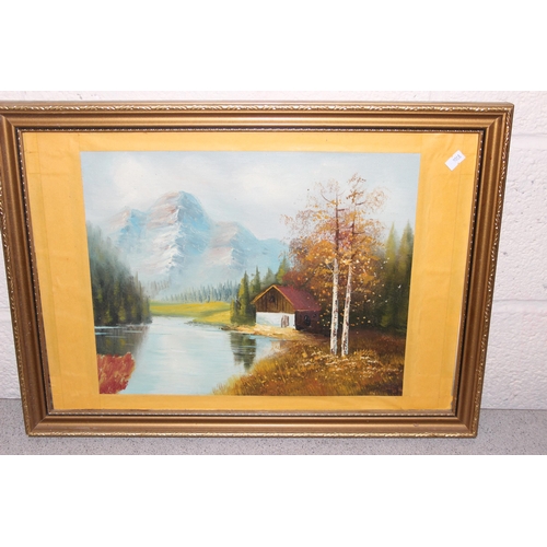 419 - Qty of original framed artwork to incl watercolours and oils, one signed Peter Buckley, and an unsig... 