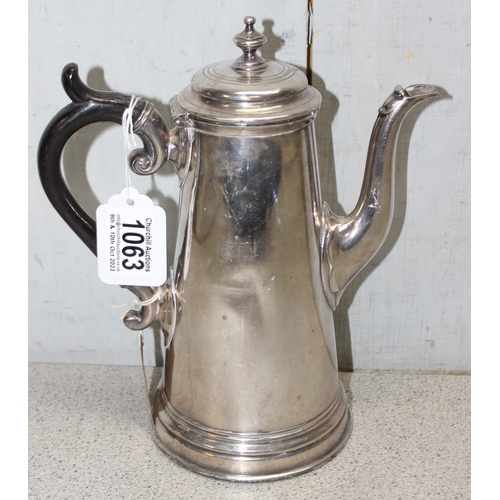 1063 - Vintage silver plated coffee pot by James Dixon & sons ltd Sheffield