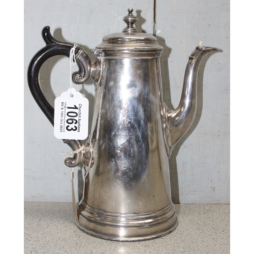 1063 - Vintage silver plated coffee pot by James Dixon & sons ltd Sheffield