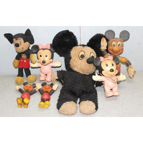 1515 - Qty of vintage Minnie and Micky Mouse toys