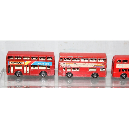 1516 - Qty of diecast London buses mostly by Matchbox