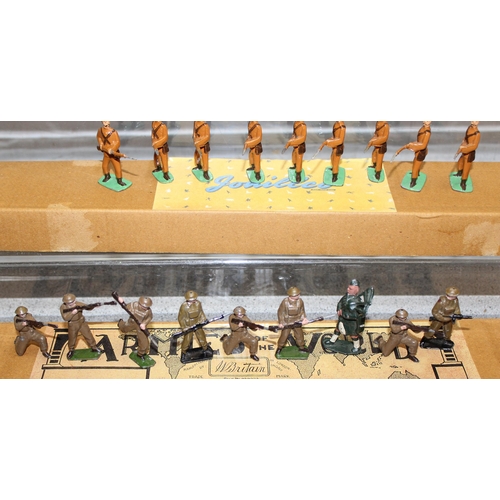 1524 - Qty of Vintage Britain's and Johillco hand painted toy soldiers to include British Infantry, Boer Wa... 