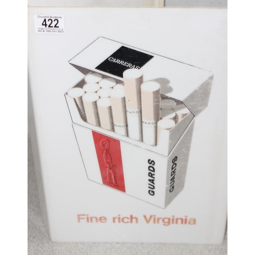 422 - Pair of vintage Perspex cigarette advertising signs for fine rich Virginia and Consulate