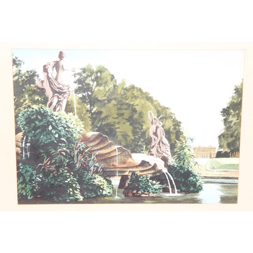 437 - Michael Vicary (British xx) Watercolour of the fountain at Cliveden signed lower right approx 51cm x... 