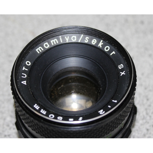 658 - Centon MC mirror lens with Macro Jessop 72mm filter screw on with case and a Mamiya/Sekor SX lens 50... 