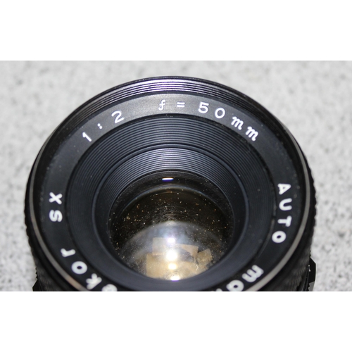 658 - Centon MC mirror lens with Macro Jessop 72mm filter screw on with case and a Mamiya/Sekor SX lens 50... 