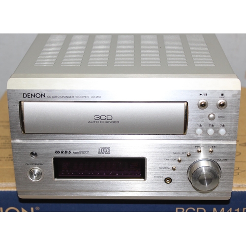 754 - Denon RCD-M41DAB cd receiver and a pair of Denon speakers