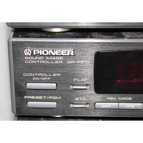 755 - Qty of Pioneer stereo equipment to include Stereo amplifier A-P510, Sound image controller GR-P510, ... 