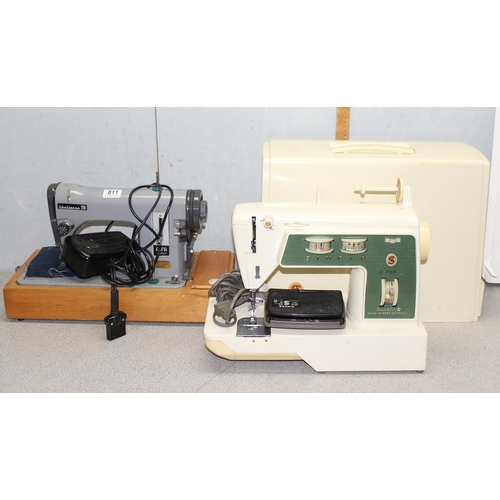 811 - Vintage Alpha Standard challenge 70 sewing machine and a vintage Singer sewing machine 'Touch and Se... 