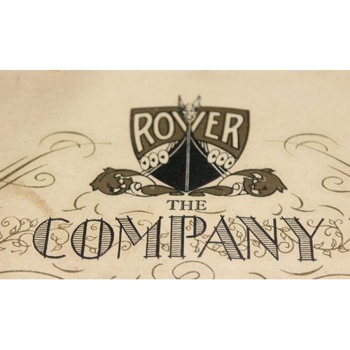 499I - 2 1930's Rover Company Ltd technical training certificates both signed by the Managing Director