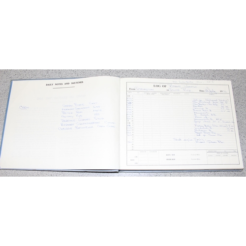 550 - Vice-Admiral Sir Frederick Donald Gosling, 2 Weymouth logbooks for the Brave Goose 1972-1974, a Roya... 