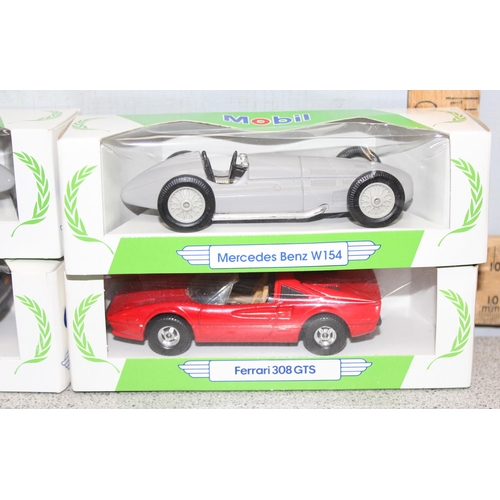 1544 - Collection of Mobil Corgi collectors cars boxed to include a Bentley 4.5ltr and a Porsche 944