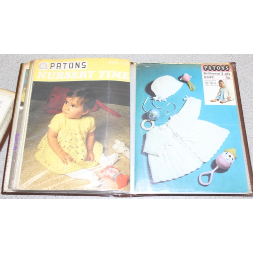 213 - Large qty of vintage knitting patterns and craft books