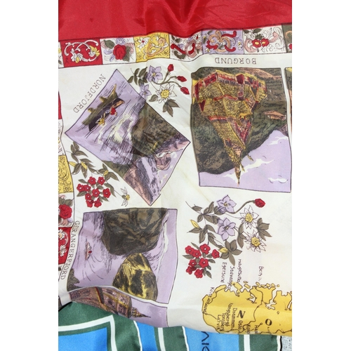 214 - Qty of vintage ladies scarfs, many silk