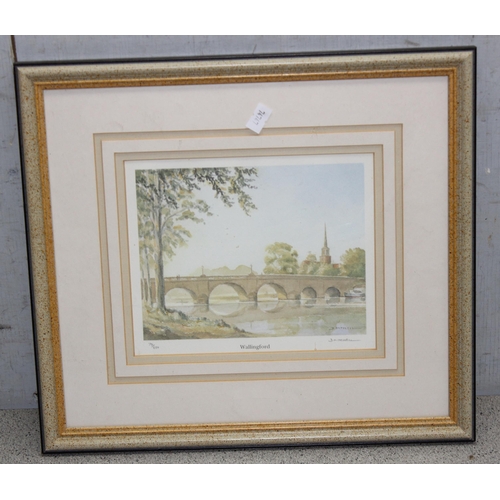 464 - Brian Elks watercolour of the River Thames at Maidenhead, Valerie Petts limited edition print and a ... 