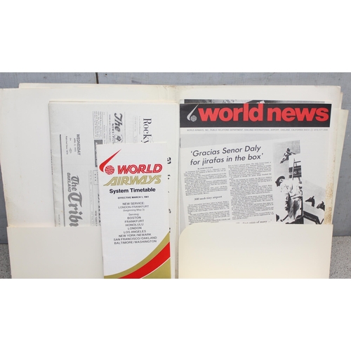 544 - World Airways inaugural fight pack - May 29th 1981