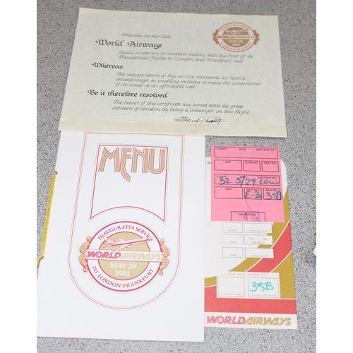 544 - World Airways inaugural fight pack - May 29th 1981