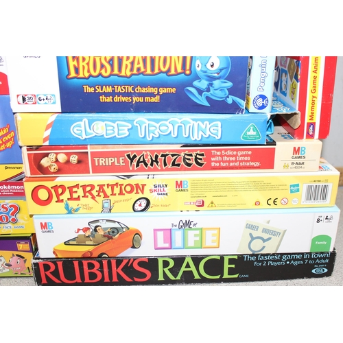 1551 - Large qty of board games and others to include Kerplunk, Operation and Guess Who