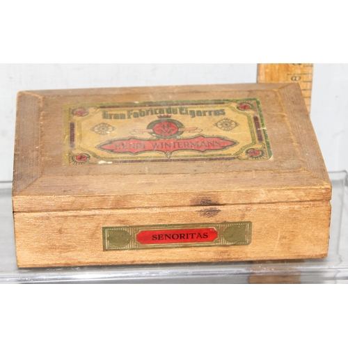 288 - A qty of assorted antique and vintage wooden boxes to inc a number of hand painted papier mache exam... 