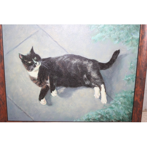 480 - Mary Hayden-Toley? (XX), acrylic on canvas of a cat entitled 