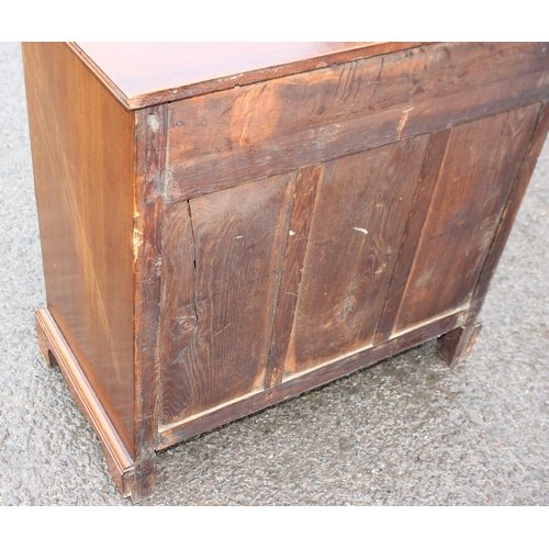 68 - A 19th century mahogany 4 drawer chest of drawers or bachelor's chest with unusual slide our desk or... 