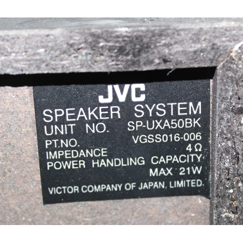 762 - JVC micro hi-fi system model UX-A50BK with speakers