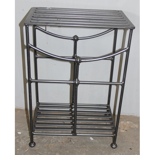 103 - A pair of industrial style metal bedside tables or end tables, each approx 42cm wide x 30cm deep x 6... 