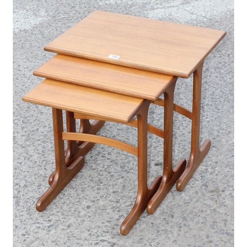 104 - Retro G-Plan teak nest of 3 tables