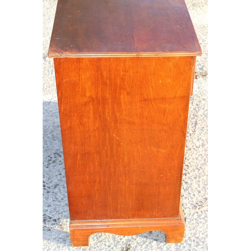 68 - A 19th century mahogany 4 drawer chest of drawers or bachelor's chest with unusual slide our desk or... 