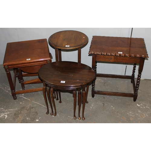 89 - Qty of small furniture to incl vintage nest of tables, the largest approx 58cm wide x 40cm deep x 51... 